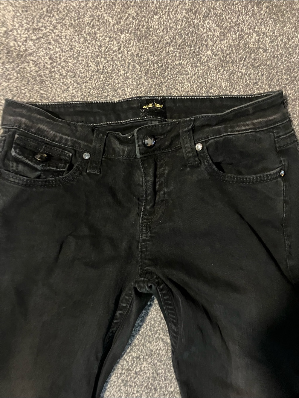 Y2K low rise black jeans